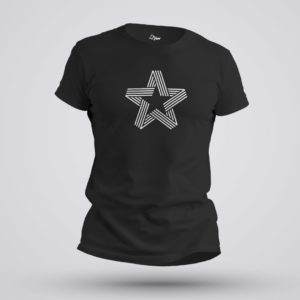 Star Black T-Shirt - White Star